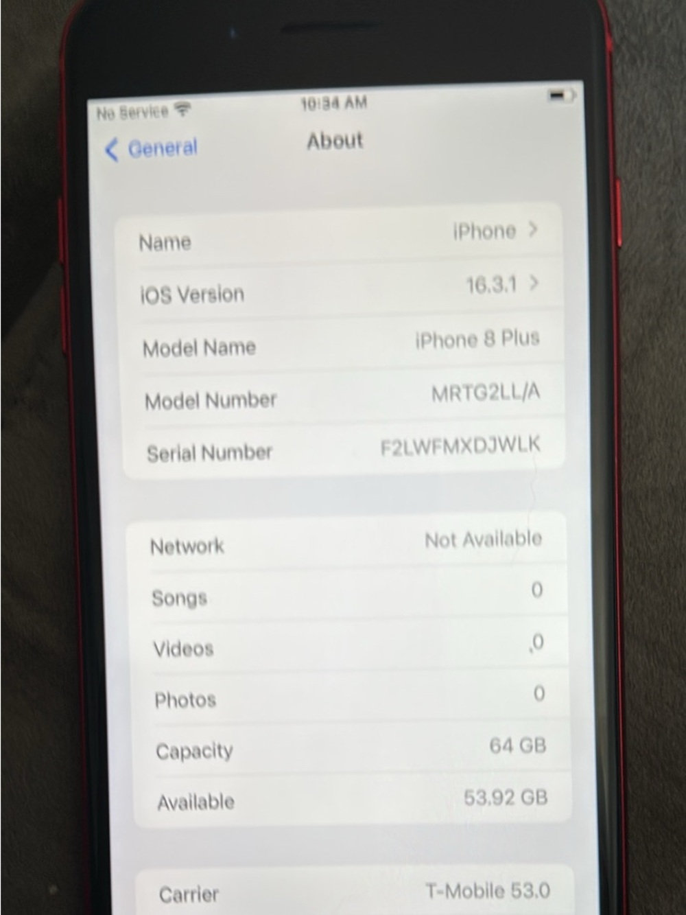 Apple iPhone 8 Plus - Red - 64GB